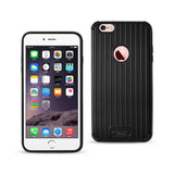 REIKO IPHONE 6 PLUS/ 6S PLUS RUGGED METAL TEXTURE HYBRID CASE WITH RIDGED BACK IN BLACK