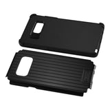 REIKO SAMSUNG GALAXY NOTE 7 RUGGED METAL TEXTURE HYBRID CASE WITH RIDGED BACK IN BLACK