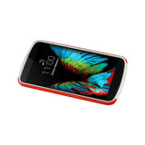 REIKO LG K10 SOLID ARMOR DUAL LAYER PROTECTIVE CASE IN RED