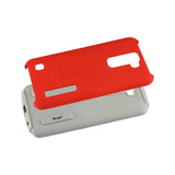 REIKO LG K10 SOLID ARMOR DUAL LAYER PROTECTIVE CASE IN RED