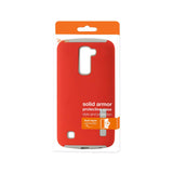 REIKO LG K10 SOLID ARMOR DUAL LAYER PROTECTIVE CASE IN RED