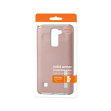 REIKO LG STYLUS 2 PLUS SOLID ARMOR DUAL LAYER PROTECTIVE CASE IN ROSE GOLD