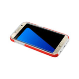 REIKO SAMSUNG GALAXY S7 EDGE SOLID ARMOR DUAL LAYER PROTECTIVE CASE IN RED