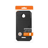 REIKO ALCATEL DAWN/ STREAK SLIM ARMOR HYBRID CASE WITH CARD HOLDER IN BLACK