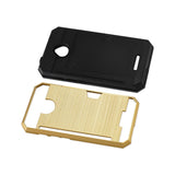 REIKO ALCATEL DAWN/ STREAK SLIM ARMOR HYBRID CASE WITH CARD HOLDER IN GOLD