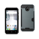 REIKO ALCATEL DAWN/ STREAK SLIM ARMOR HYBRID CASE WITH CARD HOLDER IN NAVY