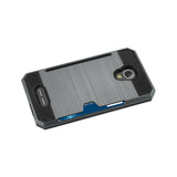 REIKO ALCATEL FIERCE 4 SLIM ARMOR HYBRID CASE WITH CARD HOLDER IN GRAY