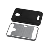 REIKO ALCATEL FIERCE 4 SLIM ARMOR HYBRID CASE WITH CARD HOLDER IN GRAY