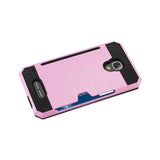 REIKO ALCATEL FIERCE 4 SLIM ARMOR HYBRID CASE WITH CARD HOLDER IN PINK