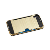 REIKO ALCATEL ONE TOUCH IDOL 4 SLIM ARMOR HYBRID CASE WITH CARD HOLDER IN GOLD