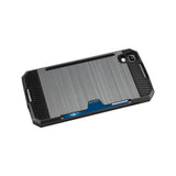 REIKO ALCATEL ONE TOUCH IDOL 4 SLIM ARMOR HYBRID CASE WITH CARD HOLDER IN GRAY