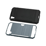 REIKO ALCATEL ONE TOUCH IDOL 4 SLIM ARMOR HYBRID CASE WITH CARD HOLDER IN NAVY