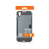 REIKO ALCATEL ONE TOUCH IDOL 4 SLIM ARMOR HYBRID CASE WITH CARD HOLDER IN NAVY