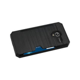 REIKO ALCATEL TRU SLIM ARMOR HYBRID CASE WITH CARD HOLDER IN BLACK