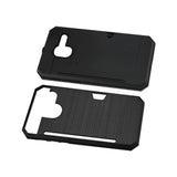 REIKO ALCATEL TRU SLIM ARMOR HYBRID CASE WITH CARD HOLDER IN BLACK