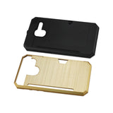 REIKO ALCATEL TRU SLIM ARMOR HYBRID CASE WITH CARD HOLDER IN GOLD