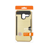 REIKO ALCATEL TRU SLIM ARMOR HYBRID CASE WITH CARD HOLDER IN GOLD