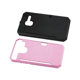 REIKO ALCATEL TRU SLIM ARMOR HYBRID CASE WITH CARD HOLDER IN PINK