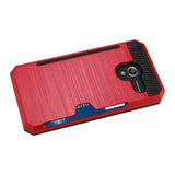 REIKO ALCATEL TRU SLIM ARMOR HYBRID CASE WITH CARD HOLDER IN RED