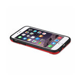 REIKO IPHONE 6 PLUS SLIM ARMOR HYBRID CASE WITH CARD HOLDER IN RED