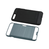 REIKO IPHONE 7 PLUS SLIM ARMOR HYBRID CASE WITH CARD HOLDER IN NAVY