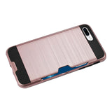 REIKO IPHONE 7 PLUS SLIM ARMOR HYBRID CASE WITH CARD HOLDER IN ROSE GOLD