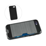 REIKO IPHONE 7 SLIM ARMOR HYBRID CASE WITH CARD HOLDER IN GRAY