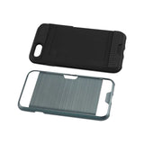 REIKO IPHONE 7 SLIM ARMOR HYBRID CASE WITH CARD HOLDER IN NAVY