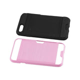REIKO IPHONE 7 SLIM ARMOR HYBRID CASE WITH CARD HOLDER IN PINK