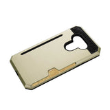 REIKO LG G5 SLIM ARMOR HYBRID CASE WITH CARD HOLDER IN GOLD