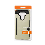 REIKO LG G5 SLIM ARMOR HYBRID CASE WITH CARD HOLDER IN GOLD