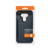 REIKO LG G5 SLIM ARMOR HYBRID CASE WITH CARD HOLDER IN NAVY