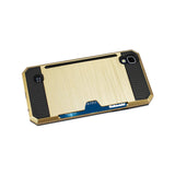 REIKO LG K6 SLIM ARMOR HYBRID CASE WITH CARD HOLDER IN GOLD