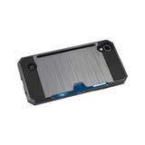 REIKO LG K6 SLIM ARMOR HYBRID CASE WITH CARD HOLDER IN GRAY