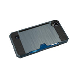 REIKO LG K6 SLIM ARMOR HYBRID CASE WITH CARD HOLDER IN NAVY