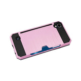 REIKO LG K6 SLIM ARMOR HYBRID CASE WITH CARD HOLDER IN PINK