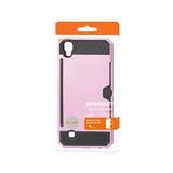 REIKO LG K6 SLIM ARMOR HYBRID CASE WITH CARD HOLDER IN PINK
