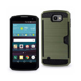 REIKO LG SPREE SLIM ARMOR HYBRID CASE WITH CARD HOLDER IN GREEN