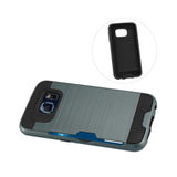 REIKO SAMSUNG GALAXY S6 EDGESLIM ARMOR HYBRID CASE WITH CARD HOLDER IN NAVY