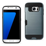 REIKO SAMSUNG GALAXY S7 EDGE SLIM ARMOR HYBRID CASE WITH CARD HOLDER IN NAVY
