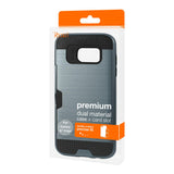 REIKO SAMSUNG GALAXY S7 EDGE SLIM ARMOR HYBRID CASE WITH CARD HOLDER IN NAVY