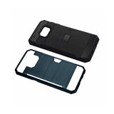 REIKO SAMSUNG GALAXY S7 SLIM ARMOR HYBRID CASE WITH CARD HOLDER IN NAVY