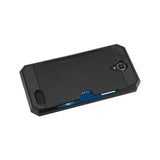 REIKO ZTE WARP 7/ Z959 SLIM ARMOR HYBRID CASE WITH CARD HOLDER IN BLACK
