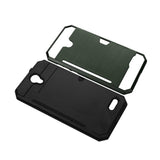 REIKO ZTE GRAND X3 SLIM ARMOR HYBRID CASE WITH CARD HOLDER IN GREEN