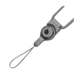 REIKO LONG LANYARD STRAP WITH CLIP IN SILVER METAL
