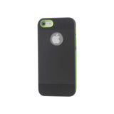REIKO IPHONE 5/5S/SE DUAL COLOR CASE WITH RIDGES IN BLACK GREEN