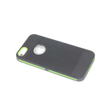 REIKO IPHONE 5/5S/SE DUAL COLOR CASE WITH RIDGES IN BLACK GREEN