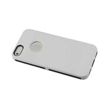 REIKO IPHONE SE/ 5S/ 5 DUAL COLOR CASE WITH RIDGES IN WHITE BLACK