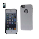 REIKO IPHONE SE/ 5S/ 5 DUAL COLOR CASE WITH RIDGES IN WHITE BLACK