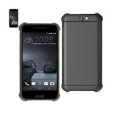 REIKO HTC ONE A9 MIRROR EFFECT CASE WITH AIR CUSHION PROTECTION IN CLEAR BLACK
